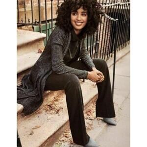 Cabi 3530 Duster Sweater Black Marled Longline Cardigan Size XS